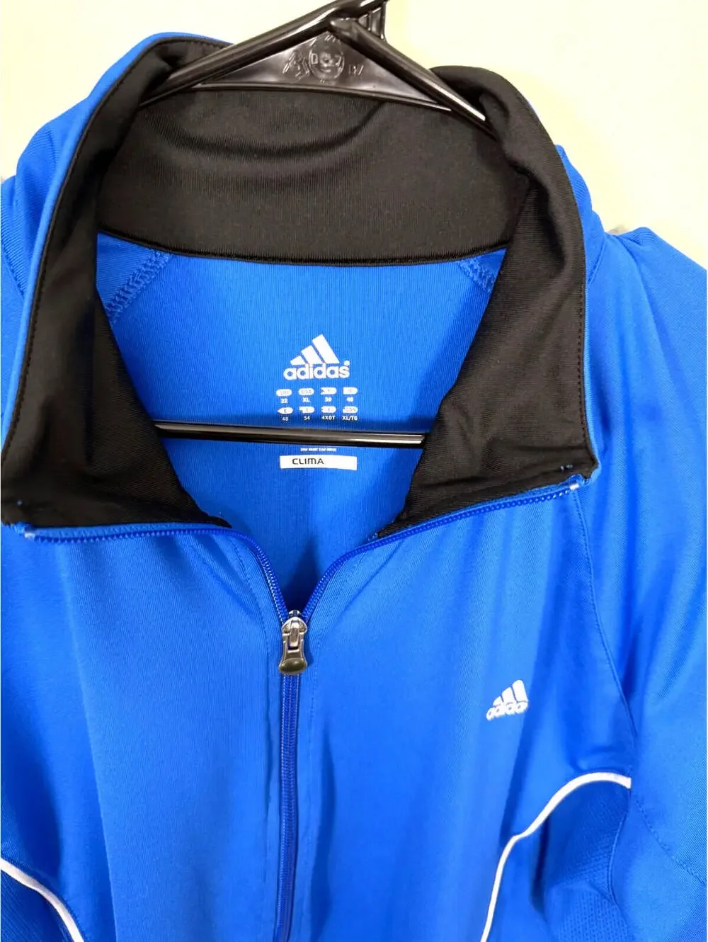 Adidas ClimaLite Full‎ Zip Track Jacket Blue Mens XL Athletic